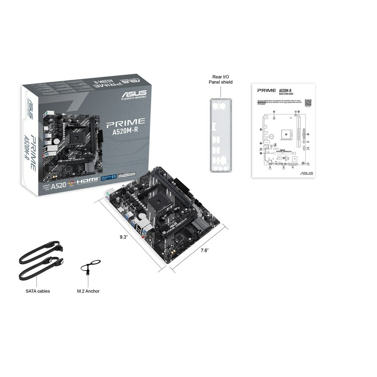Moderkort Asus 90MB1H60-M0EAY0 AMD AM4 AMD A520 AMD
